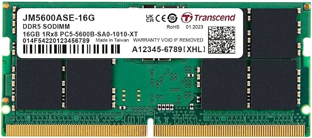 Transcend JetRam 16GB DDR5 5600 SODIMM