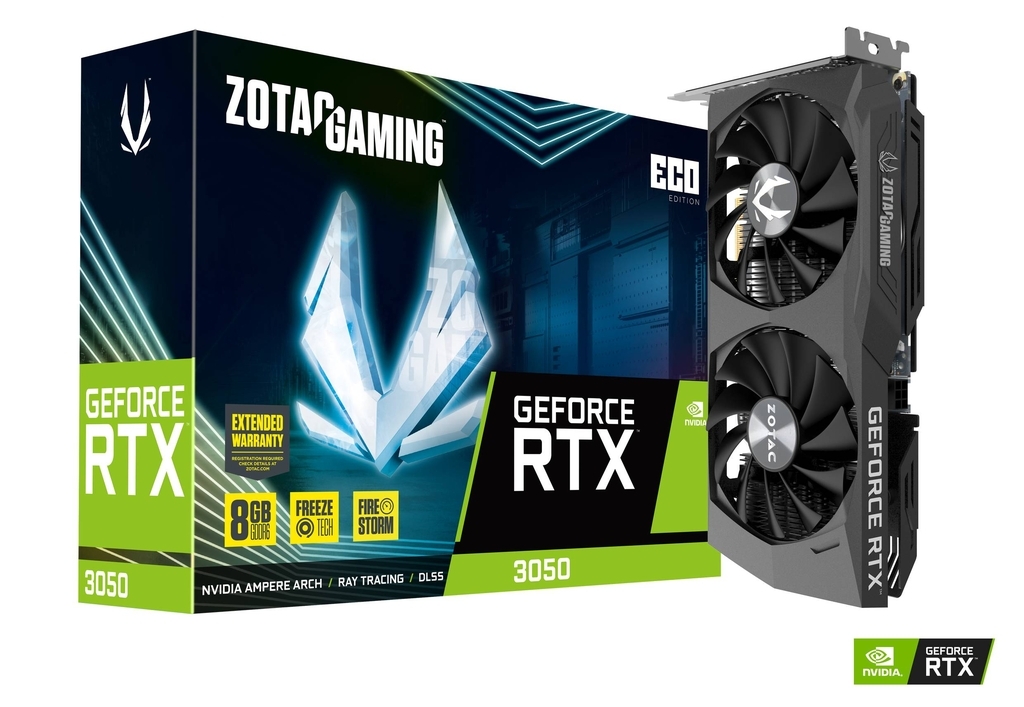 ZOTAC GeForce RTX 3050 ECO 8GB GDDR6 128bit / ZT-A30500K-10M