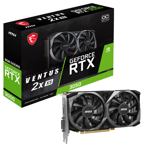 MSI GeForce RTX 3050 VENTUS 2X XS 8G OC / 8GB GDDR6 128Bit