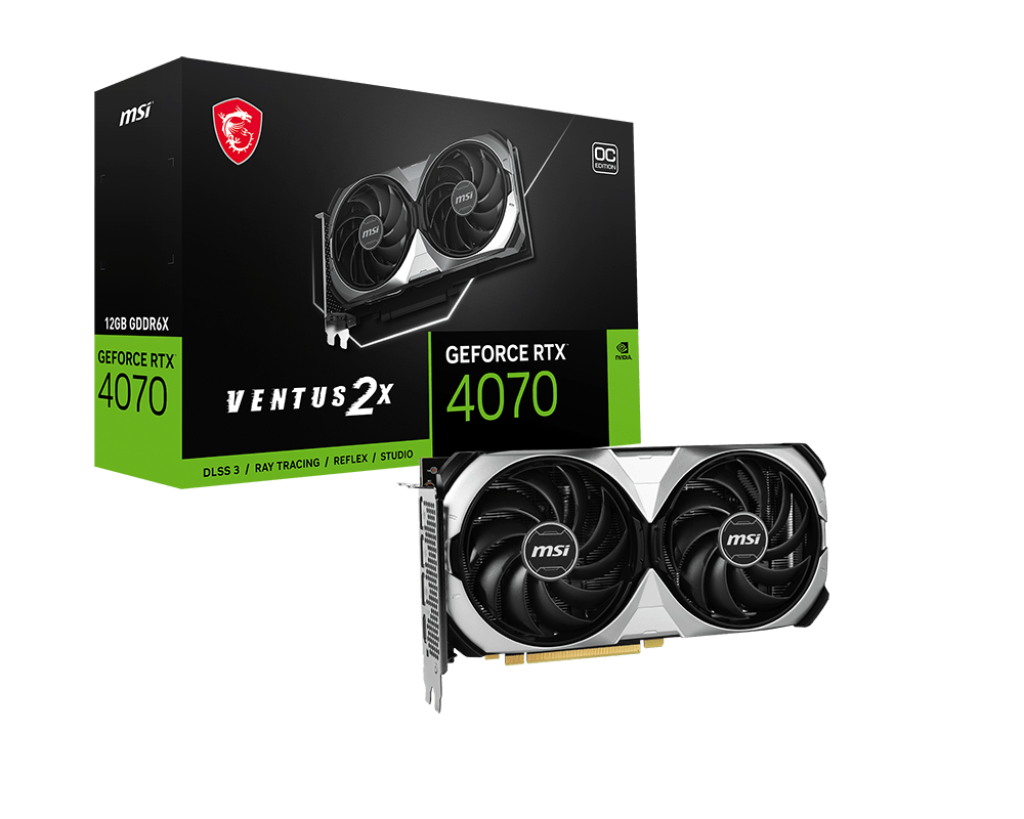 MSI GeForce RTX 4070 VENTUS 2X 12G OC/ 12GB GDDR6X 192Bit