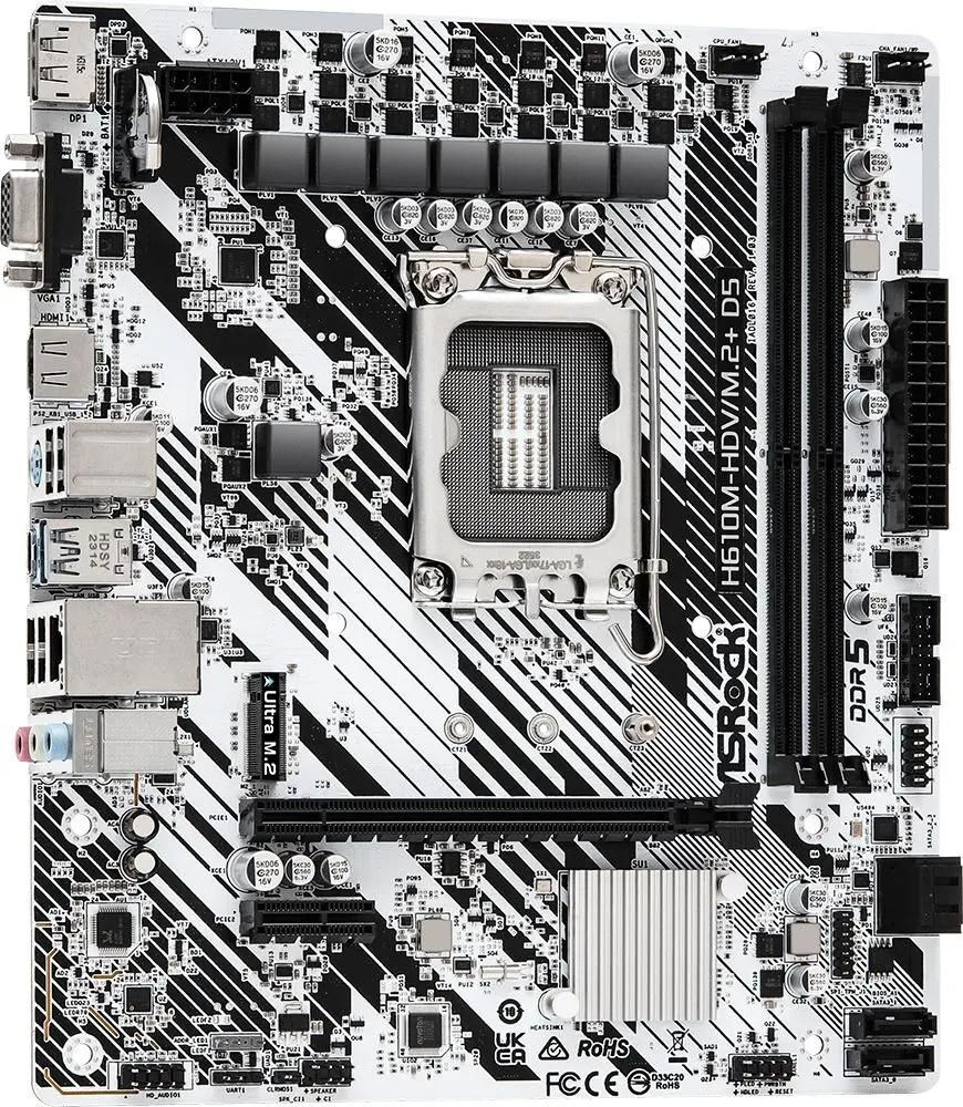 ASRock H610M-HDV/M.2+ D5 / mATX LGA1700 DDR5 5600