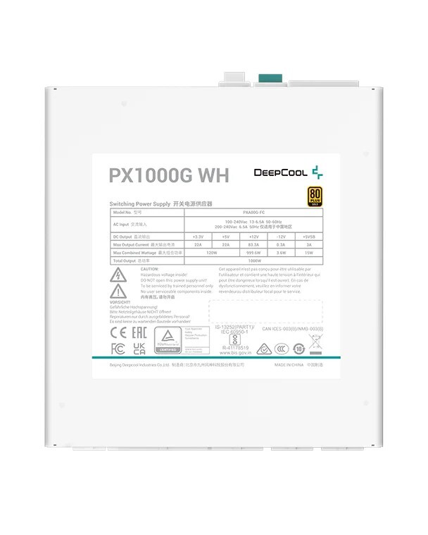 Deepcool PX1000G / 1000W White