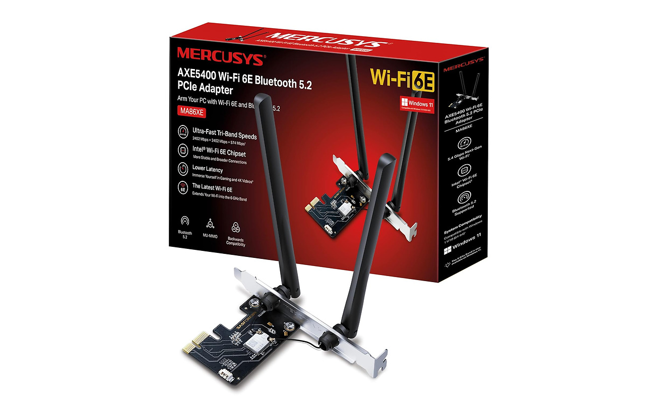 MERCUSYS MA86XE / Wi-Fi 6E + Bluetooth 5.2