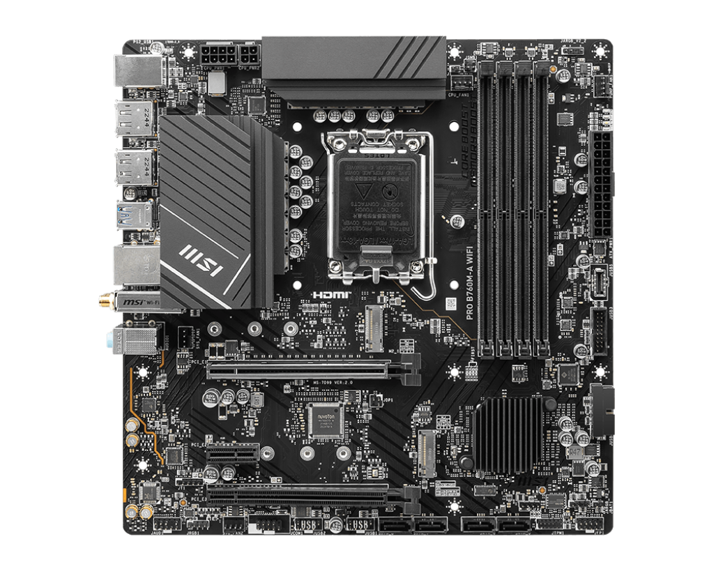 MSI PRO B760M-A WI-FI / mATX LGA1700 DDR5 6800