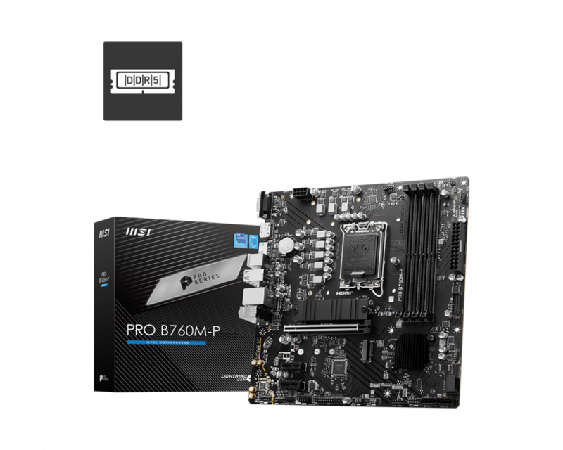 MSI PRO B760M-P / mATX LGA1700 DDR5 6800