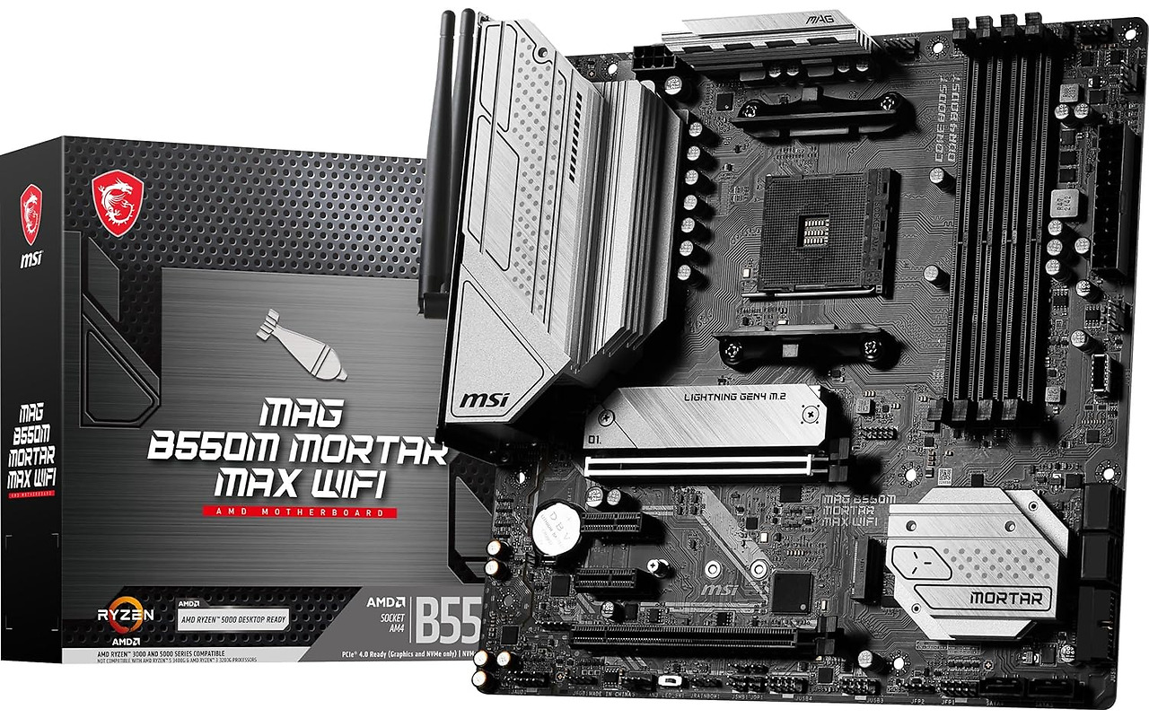 MSI MAG B550M MORTAR MAX WI-FI / mATX AM4 DDR4 4400