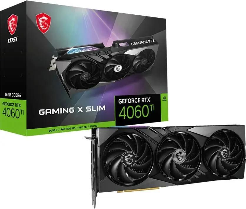 MSI GeForce RTX 4060 Ti GAMING X SLIM 16G / 16GB GDDR6 128Bit