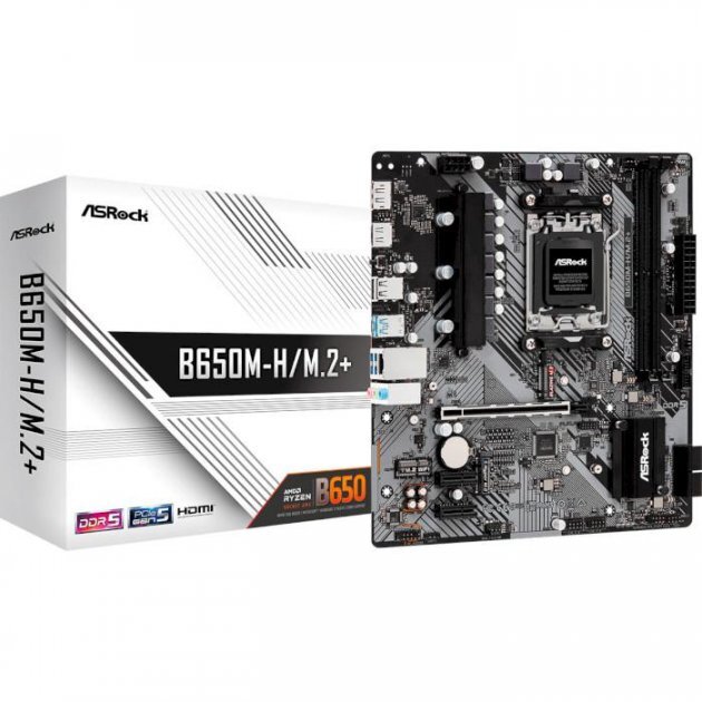 ASRock B650M-H/M.2+ / mATX AM5 DDR5 6400+