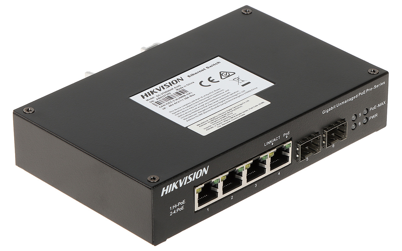 HIKVISION DS-3T0506HP-E/HS / 4 PoE Industrial