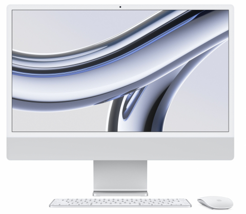 Apple iMac / 24 Retina 4.5K / M3 8-core CPU 8-core GPU / 8Gb RAM / 256Gb SSD / Sonoma Silver