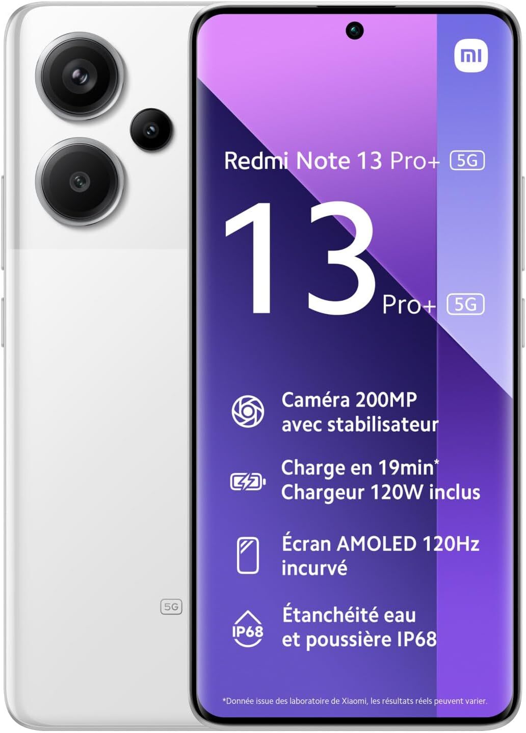 Xiaomi Redmi Note 13 Pro Plus 5G / 6.67 AMOLED 120Hz / Dimensity 7200 Ultra / 12GB / 512GB / 5000mAh White