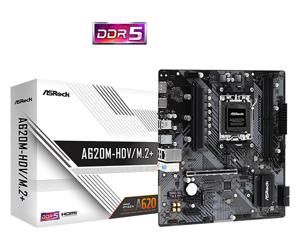 ASRock A620M-HDV/M.2 / mATX AM5 DDR5 7200+