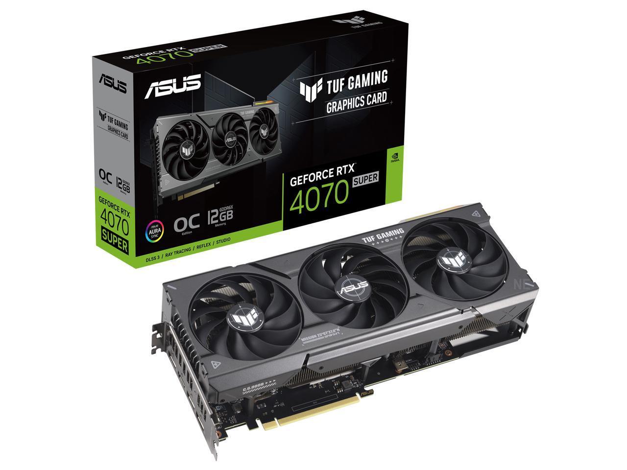 ASUS GeForce RTX 4070 Super 12GB GDDR6X TUF Gaming 192Bit / TUF-RTX4070S-O12G-GAMING