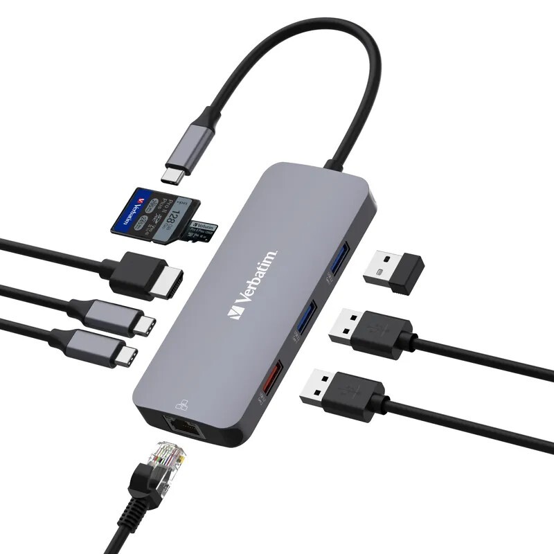 Verbatim 9-in-1 USB-C Pro Multiport Hub CMH-09