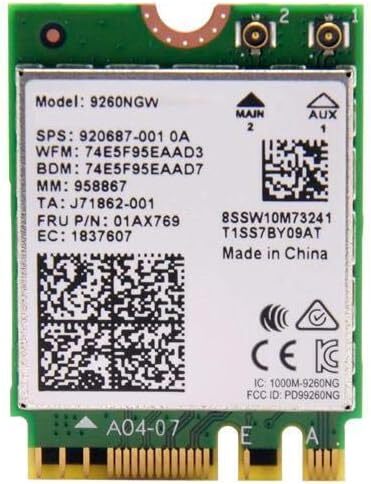 Intel 9260NGW / Wi-Fi NGFF M.2