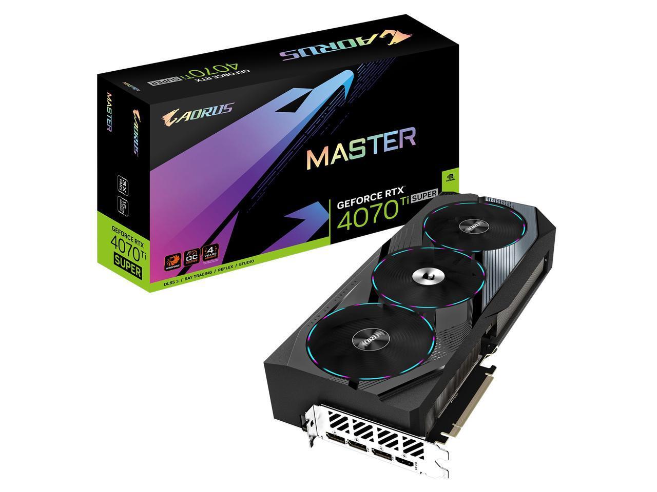 GIGABYTE GeForce RTX 4070 Ti Super 16GB GDDR6X Aorus Master 256Bit / GV-N407TSAORUS M-16GD