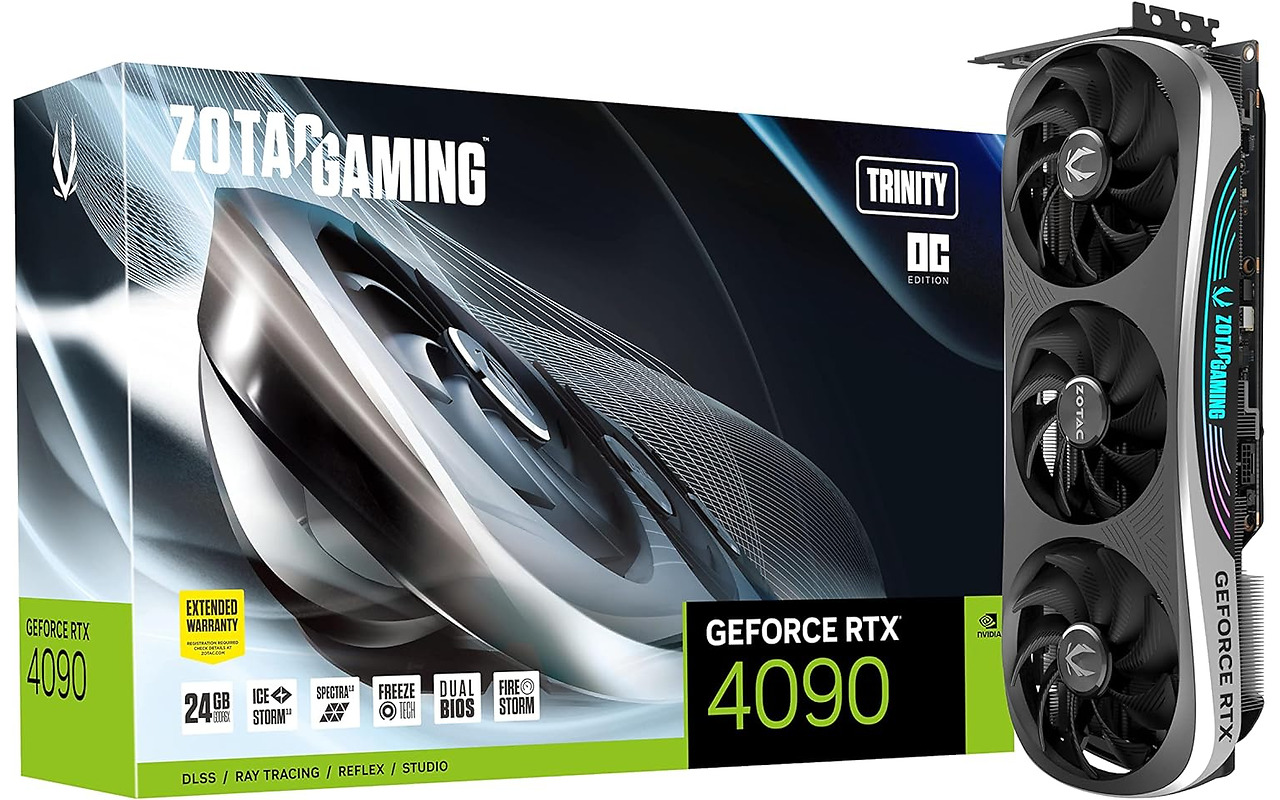 ZOTAC GeForce RTX 4090 Trinity OC 24GB GDDR6X 384bit / ZT-D40900J-10P
