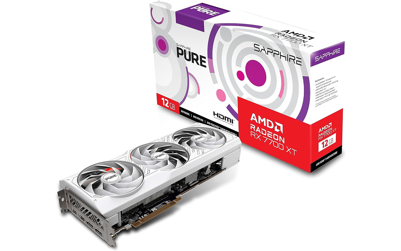 Sapphire PURE Radeon RX 7700 XT WHITE 12GB GDDR6 192Bit / 11335-03-20G