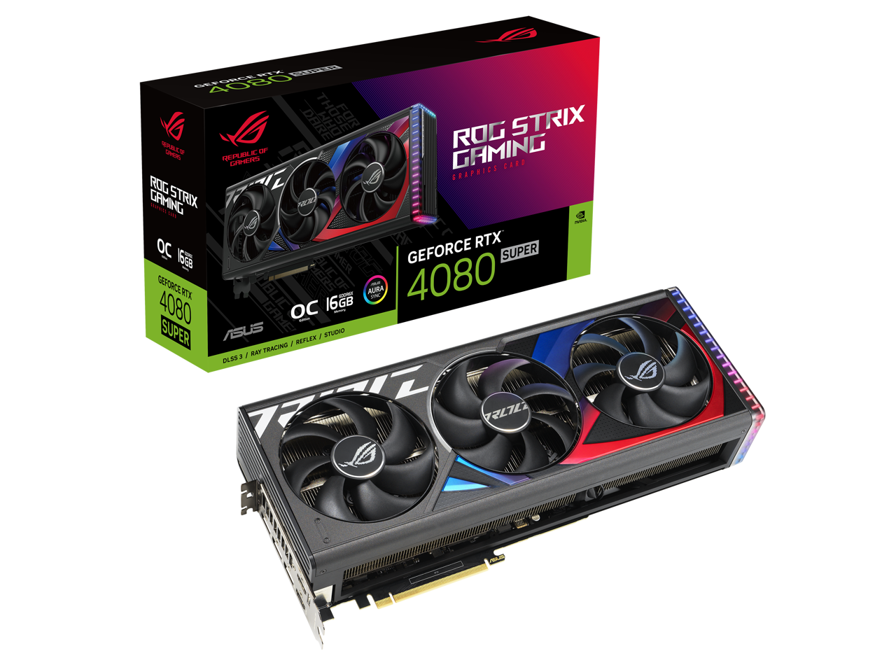 ASUS GeForce RTX 4080 Super 16GB GDDR6X Rog Strix 256bit / ROG-STRIX-RTX4080S-O16GGAMING