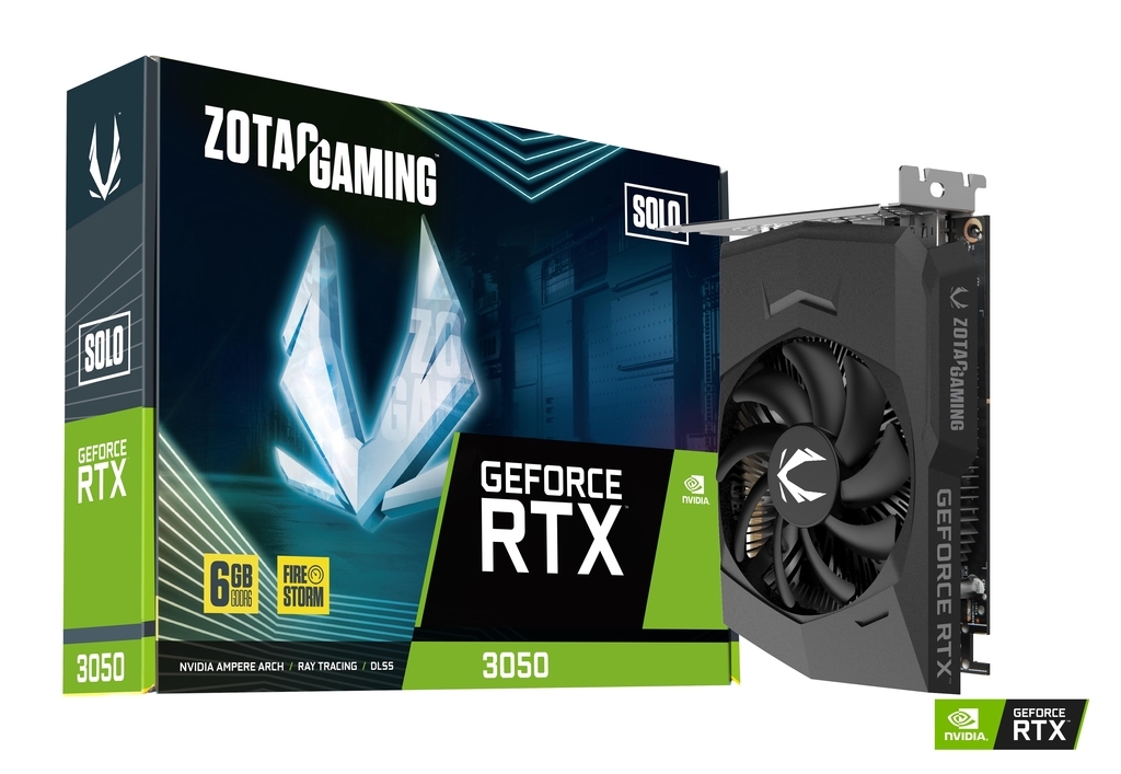 ZOTAC GeForce RTX 3050 6GB GDDR6 Solo 96bit / ZT-A30510G-10L