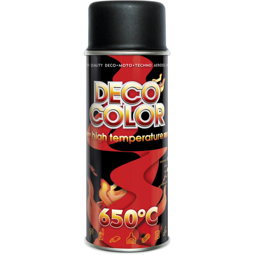 Deco Color Spray High Temperature 650C 400ml Black