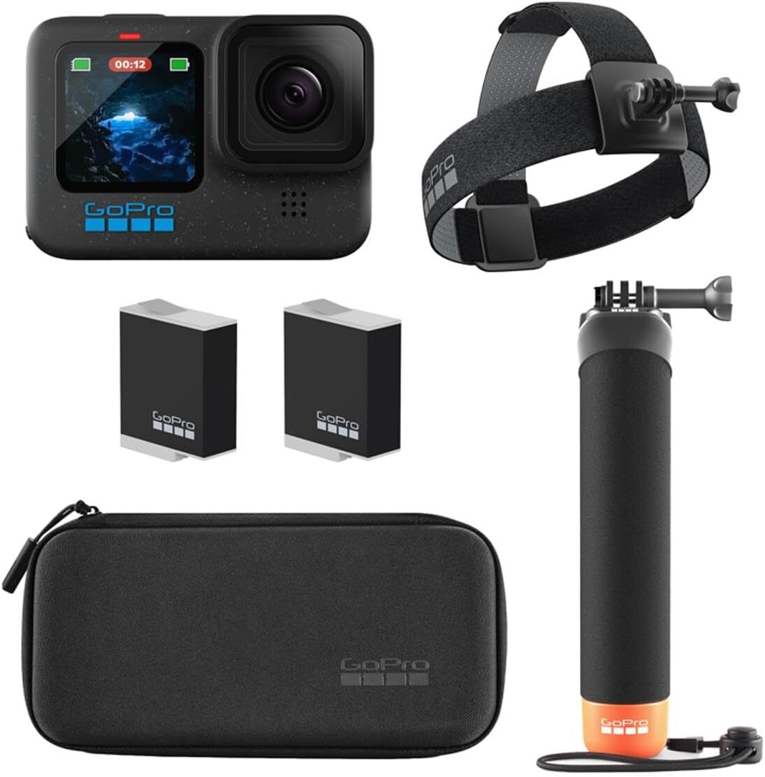 GoPro Hero 12 Black + Enduro + Head Strap + Handler Floating