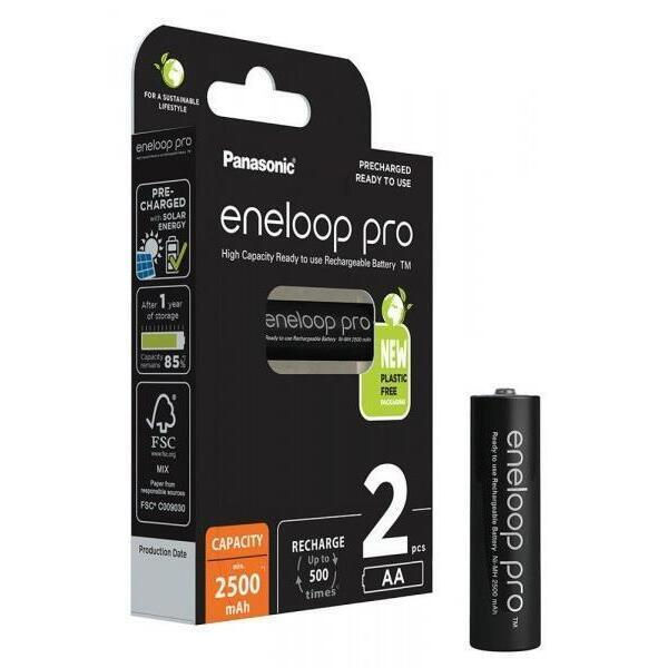 Eneloop PRO 2500mAh x2 / BK-3HCDE/2CP