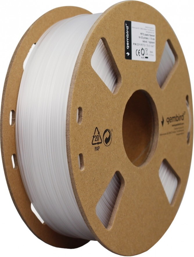 Gembird 3DP-PETG1.75-01 / PETG 1.75mm Filament 1kg / Transparent