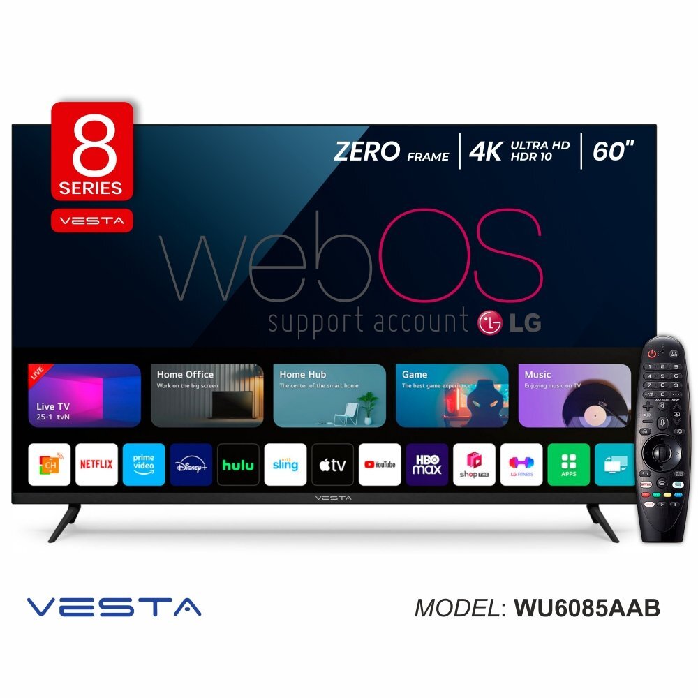 VESTA WU6085AAB / 60 UHD 4K WebOS + Air Magic Remote