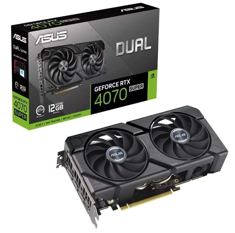 ASUS GeForce RTX 4070 Super 12GB GDDR6X Dual OC 192Bit / DUAL-RTX4070S-12G-EVO