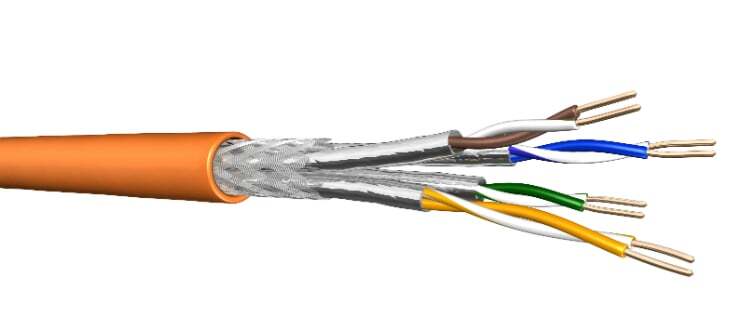Draka Cable S-FTP cat.7 4x2xAWG23 600MHz shielded LSZH / 1m