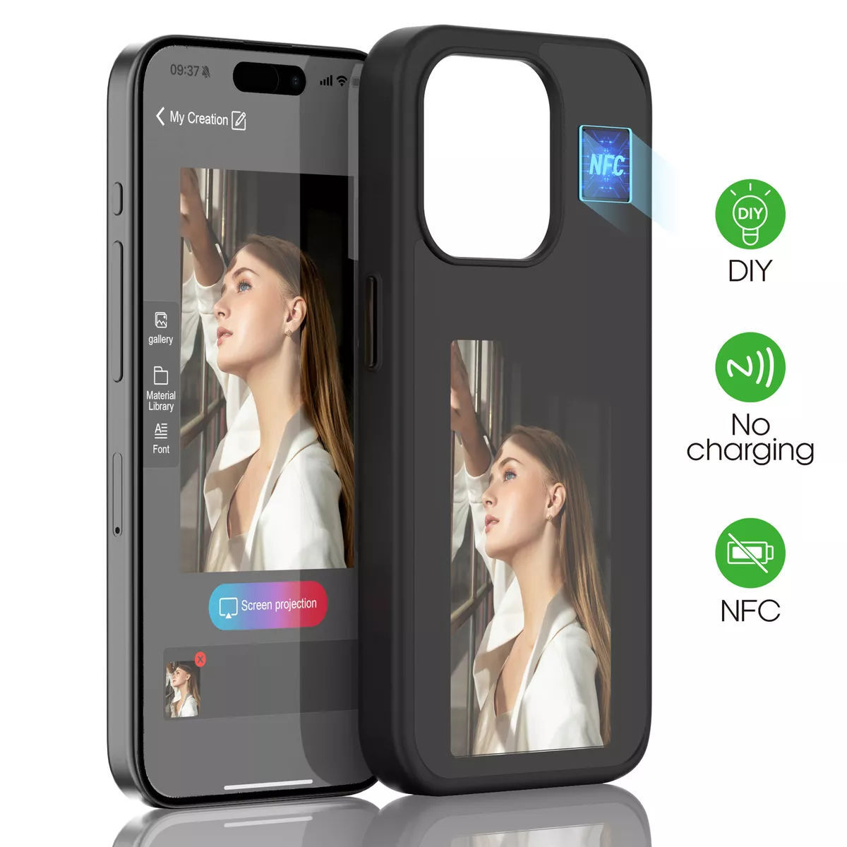 DIY Ink Screen Phone Case for iPhone 14 Pro