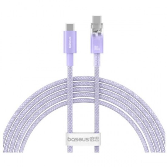 Baseus Cable Explorer Smart Temperature Type-C to Type-C 100W 2m Purple
