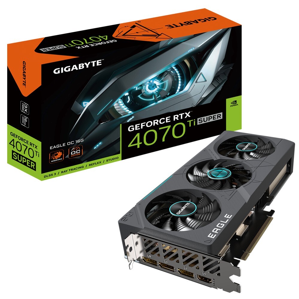 GIGABYTE GeForce RTX 4070 Ti SUPER EAGLE OC 16G / 16GB GDDR6X 256bit / GV-N407TSEAGLE OC-16GD