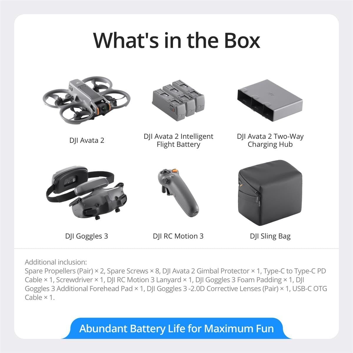 DJI Avata 2 / Fly More Combo / Battery x3