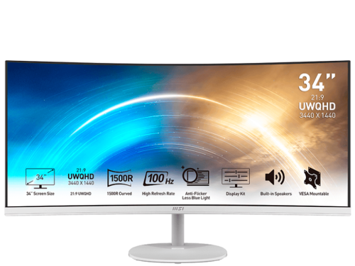 MSI PRO MP341CQW / 34 VA 100Hz Ultra WQHD