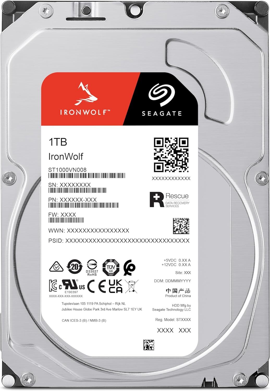 Seagate IronWolf ST1000VN008 / 1.0TB 3.5 5400