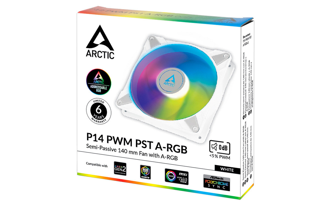 Arctic P14 PWM PST A-RGB White