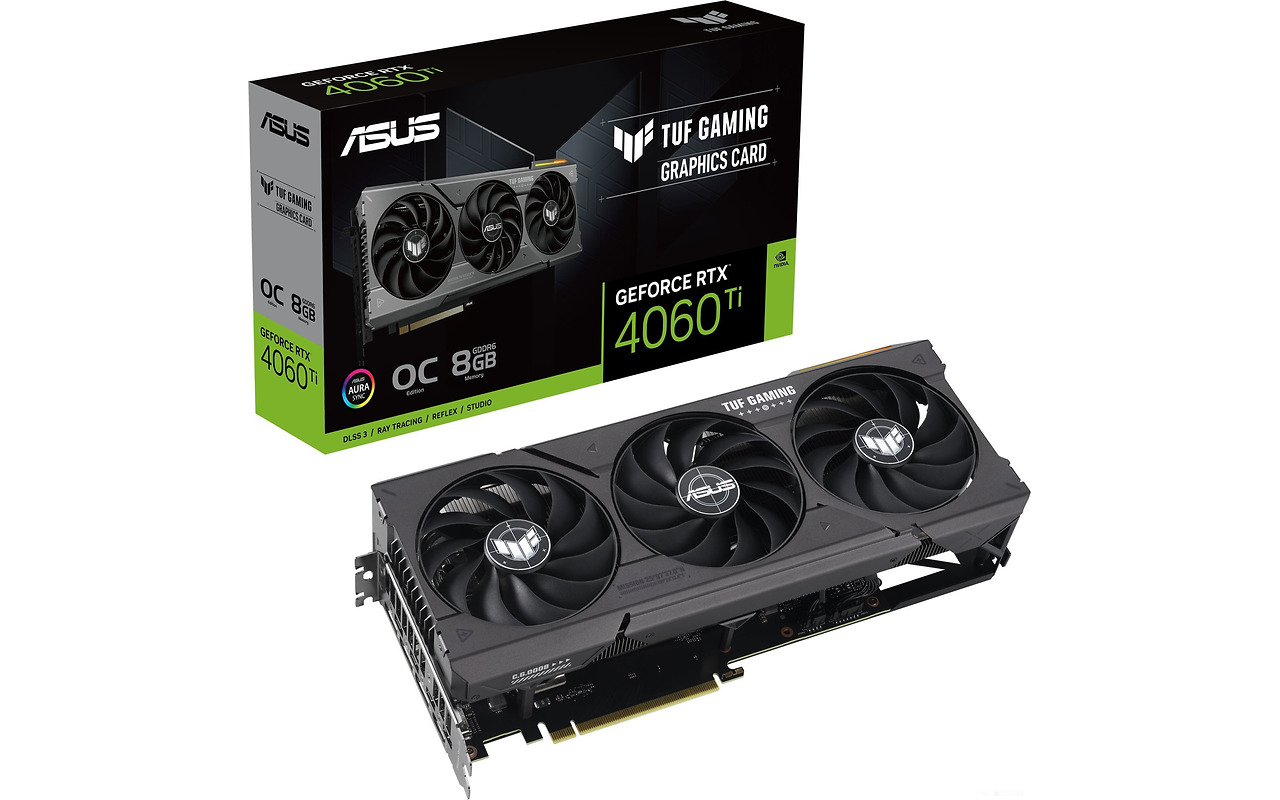 ASUS TUF Gaming GeForce RTX 4060 Ti 8GB GDDR6 OC Edition 128bit / TUF-RTX4060TI-O8G-GAMING