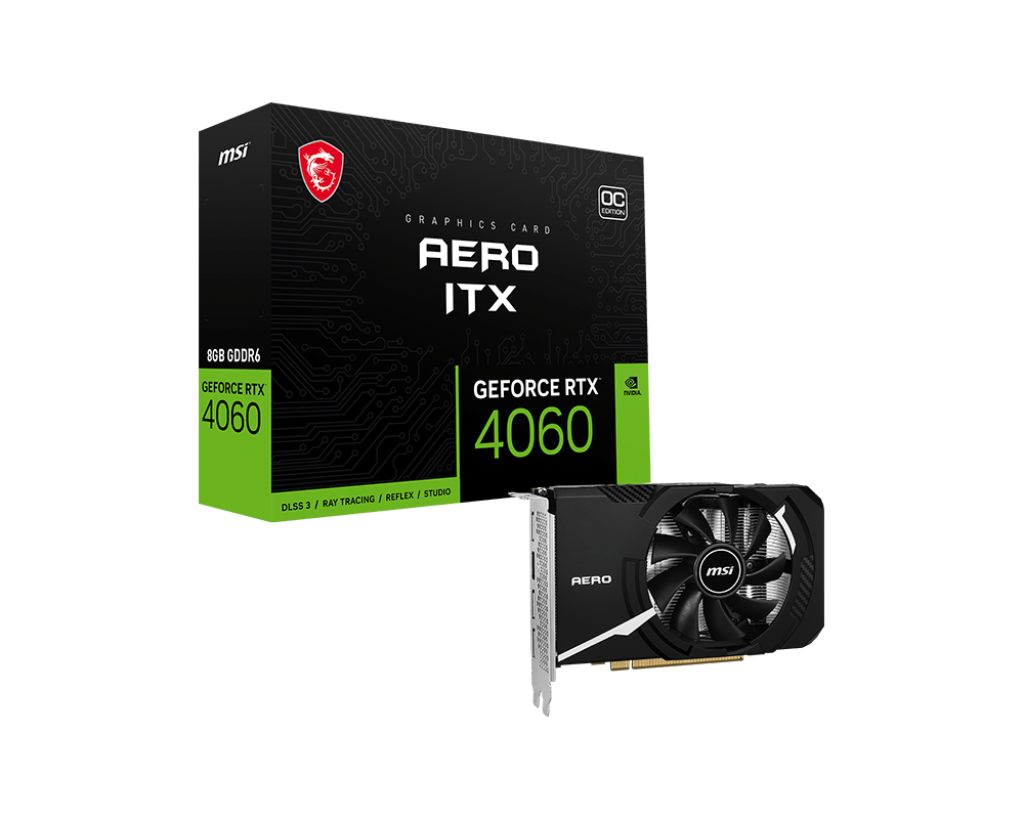 MSI GeForce RTX 4060 AERO ITX 8G OC / 8GB GDDR6 128Bit