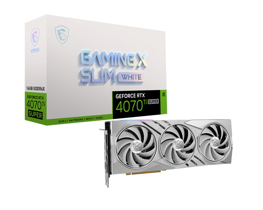 MSI GeForce RTX 4070 Ti SUPER GAMING X SLIM WHITE 16G / 16GB GDDR6X 256Bit