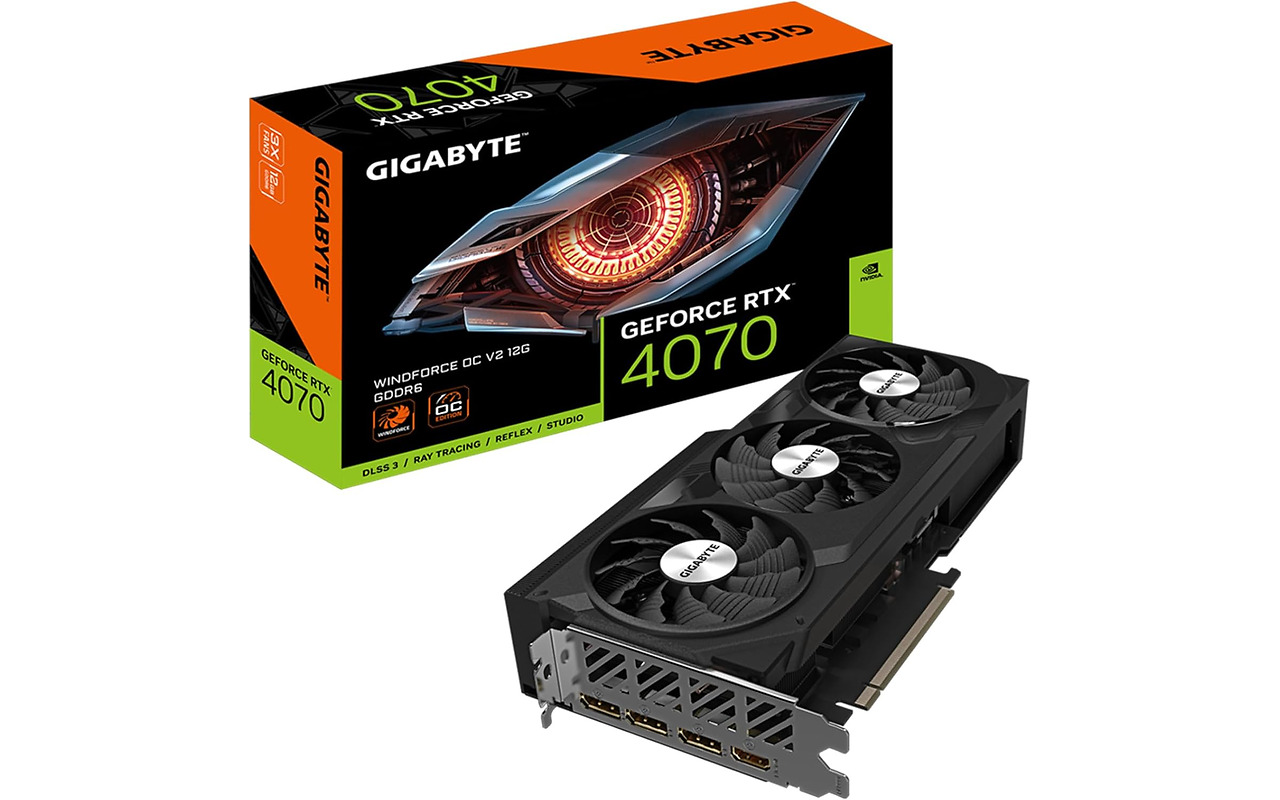 GIGABYTE GeForce RTX 4070 WindForce OC 12GB GDDR6 192bit / GV-N4070WF3OCV2-12GD