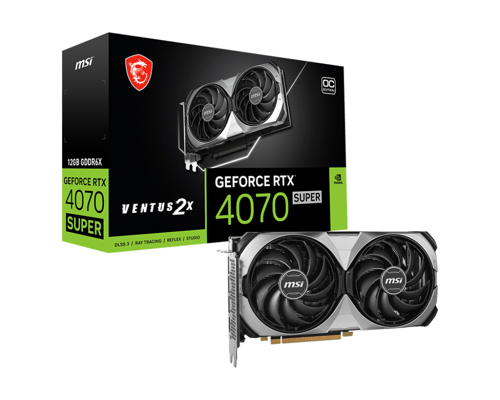 MSI GeForce RTX 4070 SUPER 12G VENTUS 2X OC / 12GB GDDR6X 192Bit