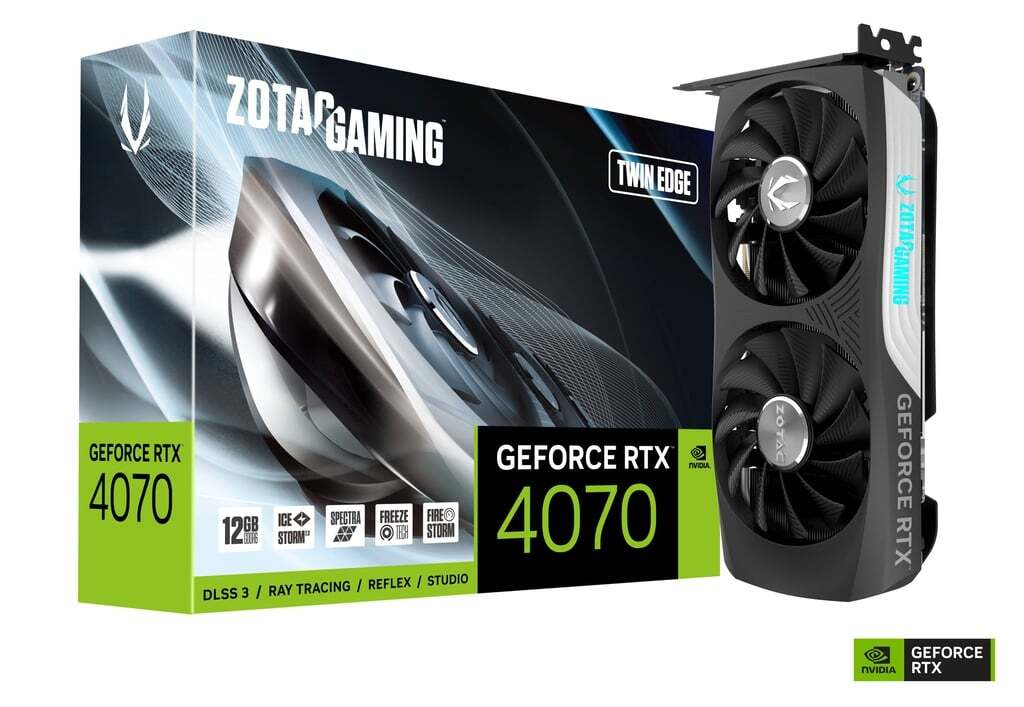 ZOTAC GeForce RTX 4070 Twin Edge GDDR6 12GB GDDR6 192bit / ZT-D40740E-10M