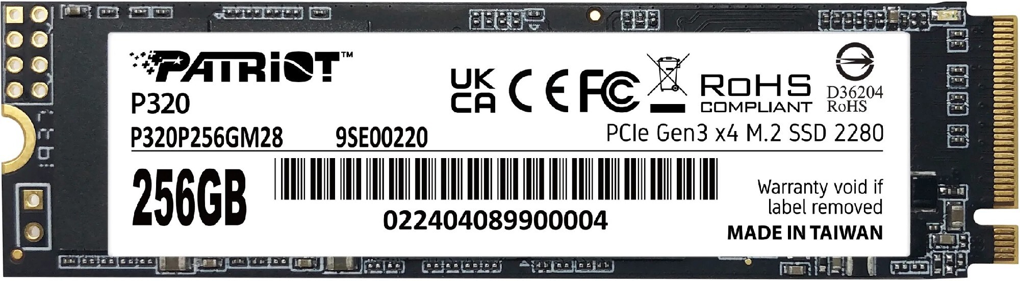 Patriot P320 256GB NVMe / P320P256GM28