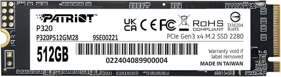 Patriot P320 512GB NVMe / P320P512GM28