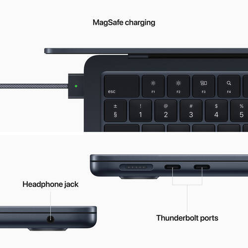 Apple MacBook Air / 13.6 Retina / M3 8-core CPU 10-core GPU / 24Gb RAM / 512Gb SSD / Sequoia Black