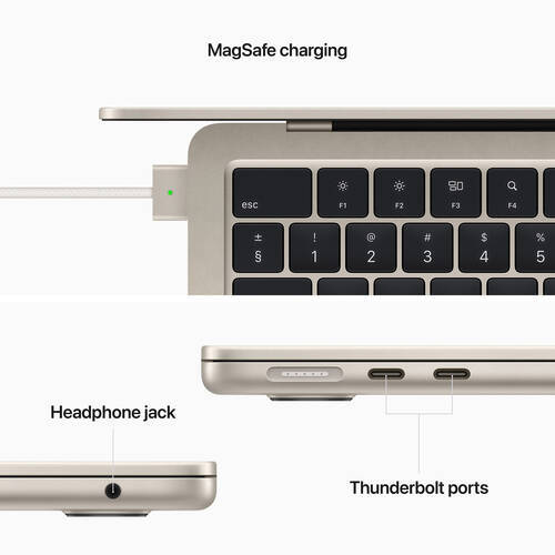 Apple MacBook Air / 13.6 Retina / M3 8-core CPU 10-core GPU / 24Gb RAM / 512Gb SSD / Sequoia Gold