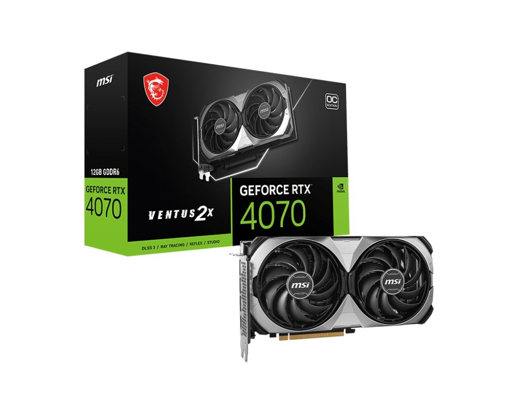 MSI GeForce RTX 4070 VENTUS 2X E1 12G OC / 12GB GDDR6 192Bit