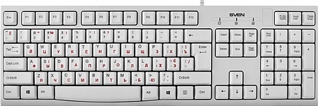 Keyboard Sven KB-S300 / Comfortable / USB / White